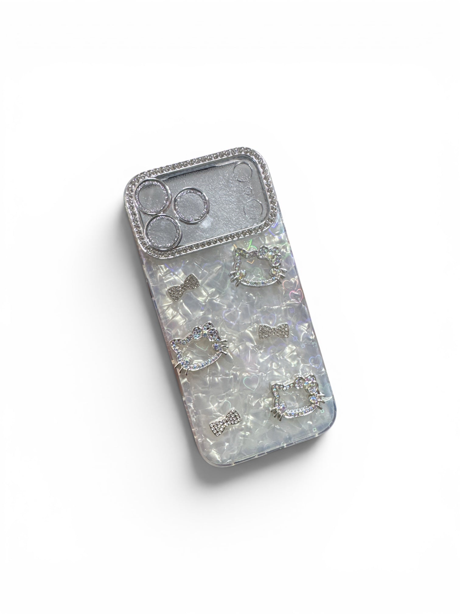 Kitty Pearl Glitter Case